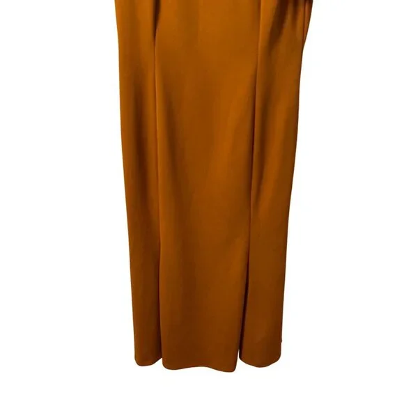 Marc New York Brown Midi Dress W/ Pleated Puff Sleeves size 8 Dress - Picture 6 of 12